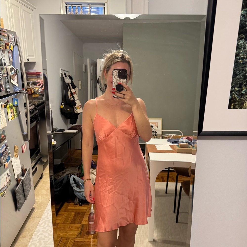 Vintage Victorias Secret Coral Slip Dress